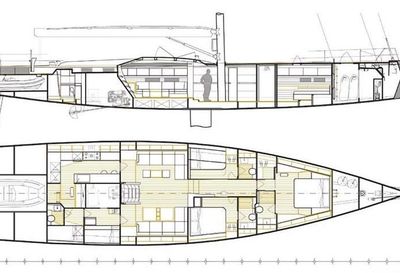 Sailing yacht layout