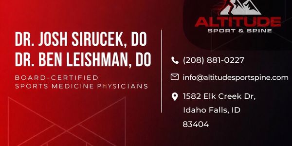 Contact info for board-certified sports medicine physicians at Altitude Sport & Spine in Idaho Falls.