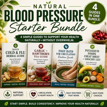 Natural Blood Pressure Starter Bundle with 4 health guides.