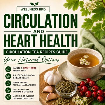 Guide to circulation and heart health with herbal tea recipes.