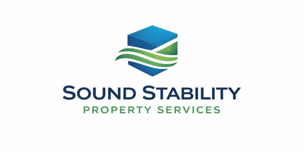 Logo for Sound Stability Property Services with blue and green design.