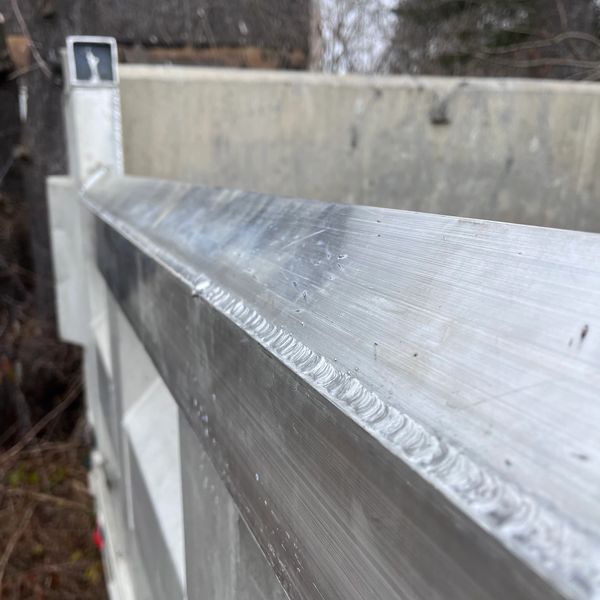 Aluminum Dump truck fabrication. We have over 200’ of aluminum welds on this truck. 