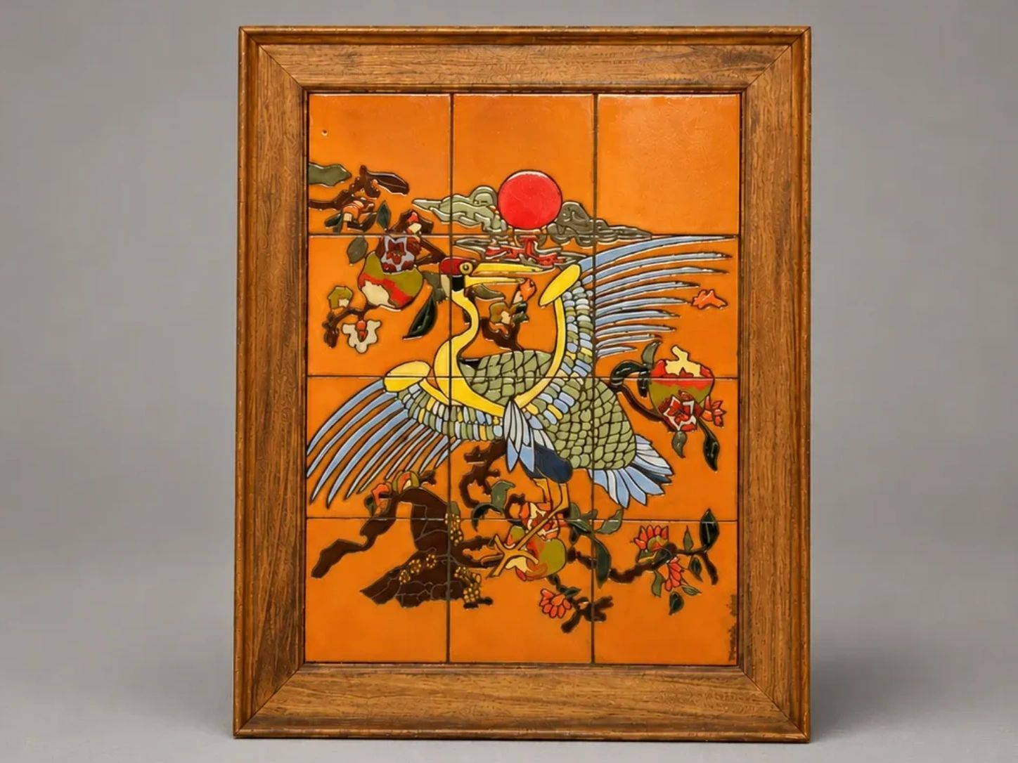 East Asian Crane Tile Art by Michele