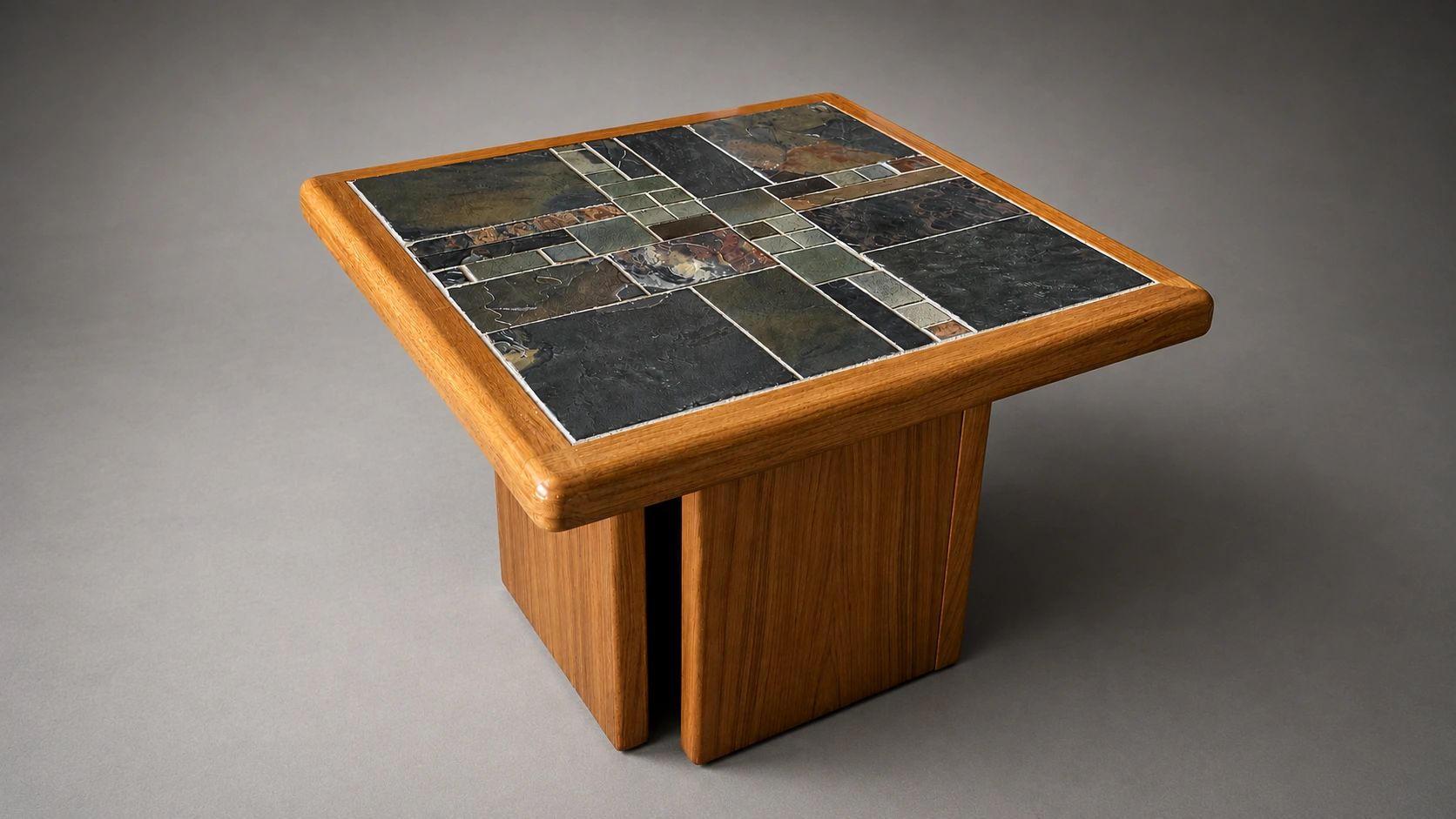 Sallingboe Jelling Teak and Slate Side Table