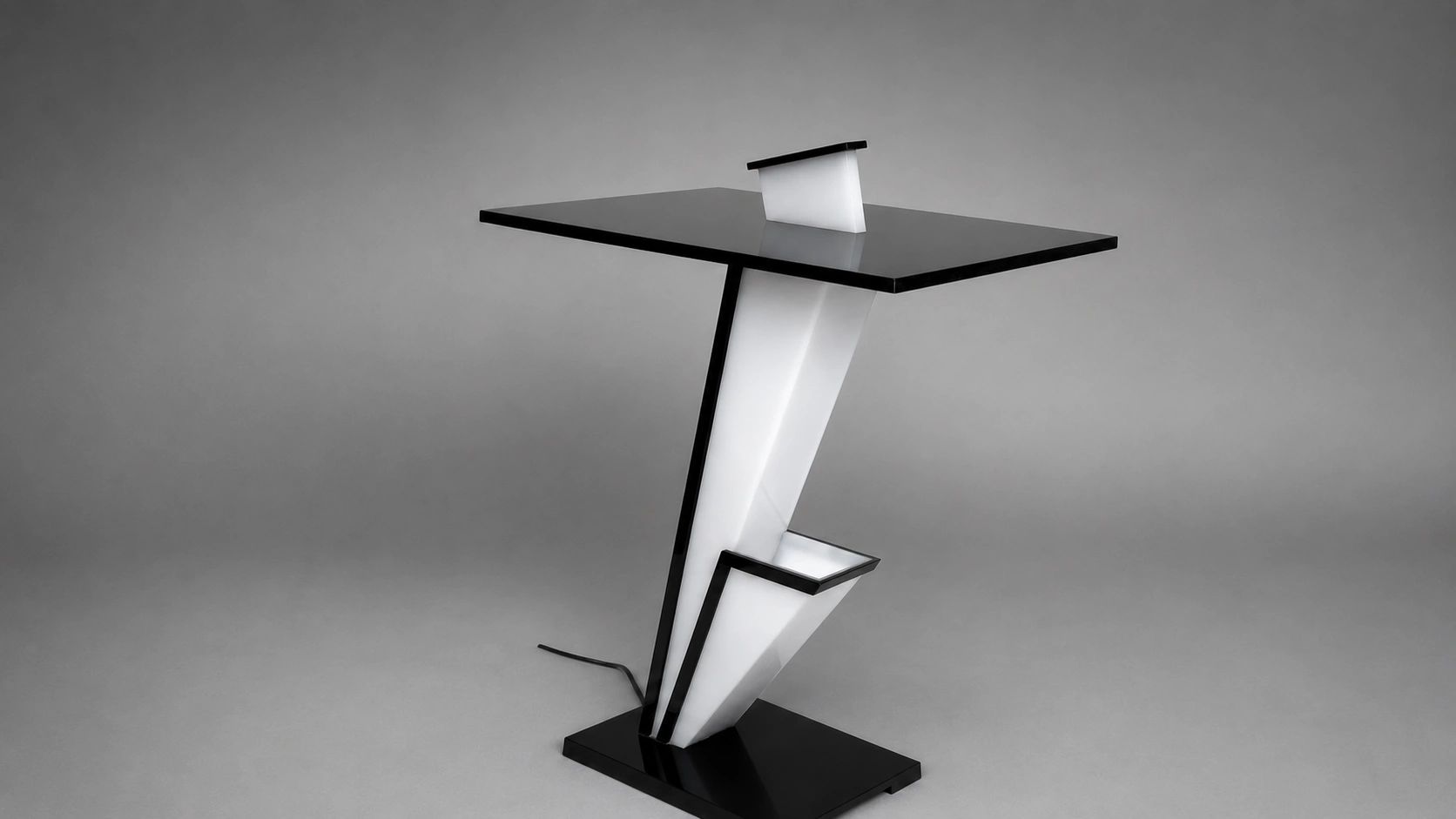 Moss Lucite Table Lamp
