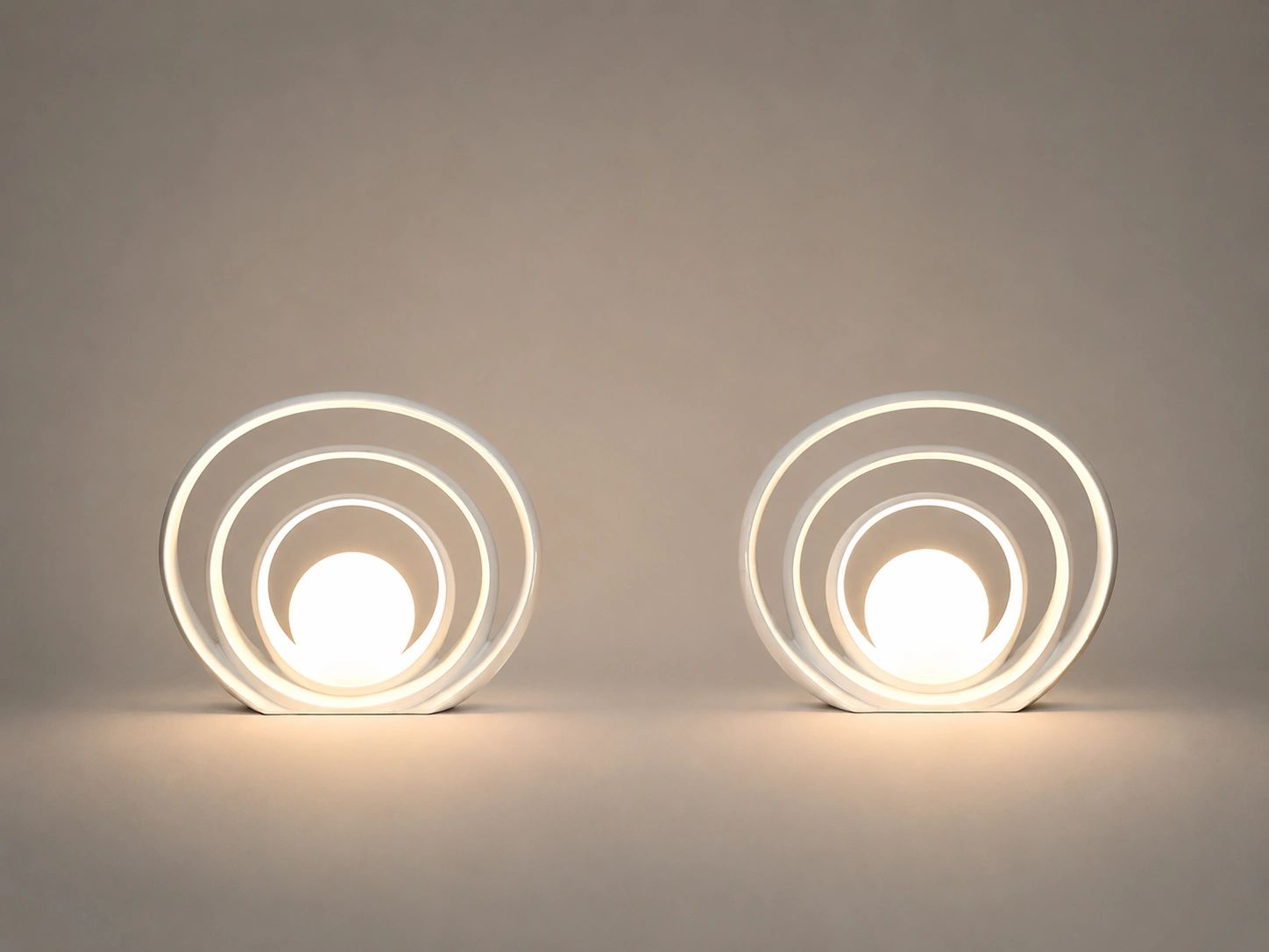 Italian Ceramic Saturn Table Lamps (pair)