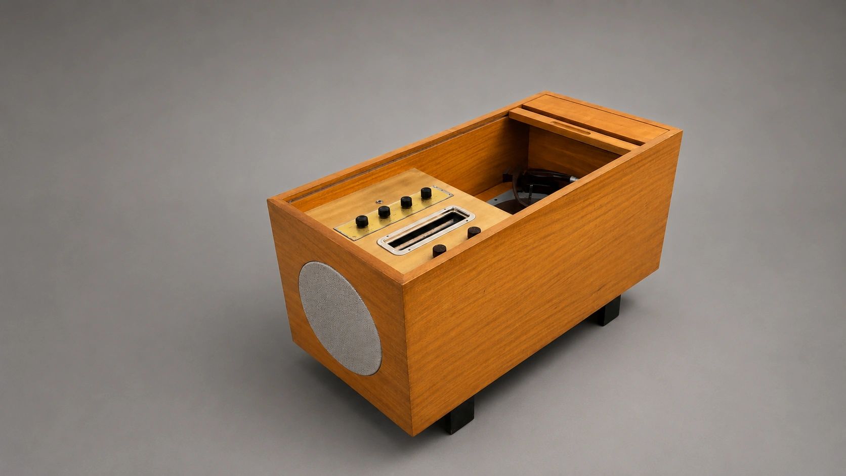 George Nelson for Herman Miller Tambour Door Radio/Record Player