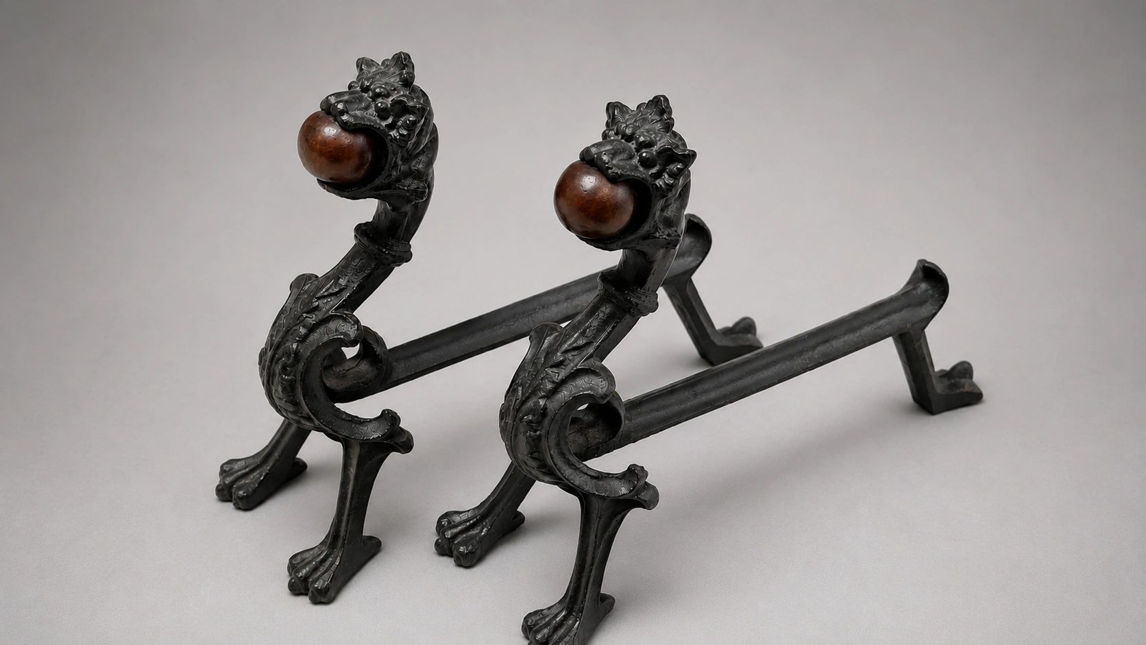 Dragon Andirons (pair)