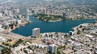 Oakland surrounding Lake Merit.
