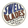Vintage logo for Swell Blades hair cutters in Norwalk, Ohio.