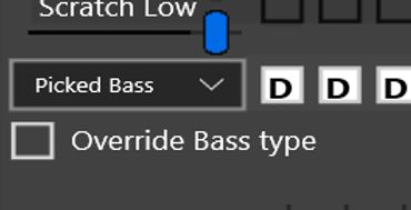 Override bass type saved in patterns during playback