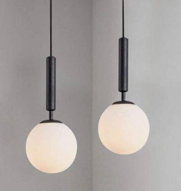 Black Globe Pendant Light Mid Century Modern Pendant Lights Kitchen ...
