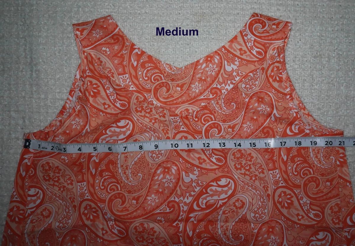 NEW Anthony Richards Coral Paisley Muumuu House Dress Sleeveless - Picture 11 of 12