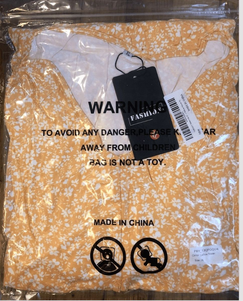 Funjuly Maternity Dress (Yellow Flower) with Adjustable Cinched V-neckline NWT - Picture 12 of 13