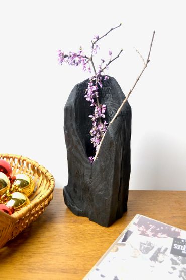 Shou Sugi Ban Wooden twig pot and air plant holder