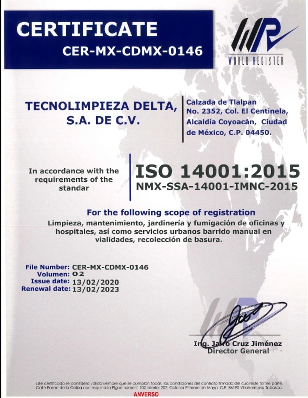 GESTIÓN AMBIENTAL ISO 14001:2015