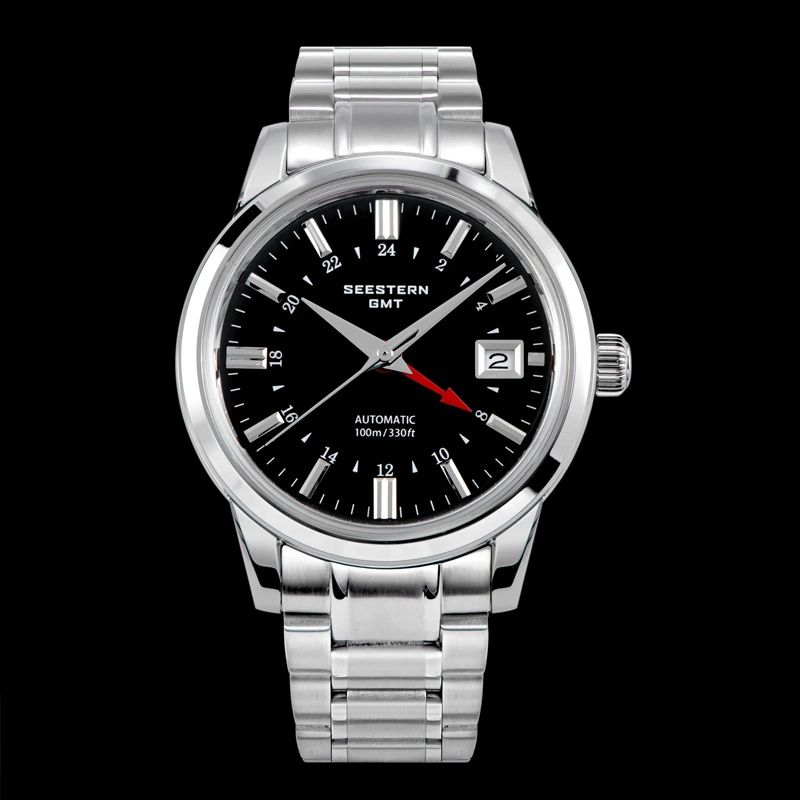 SEESTERN GMT S463自動巻き腕時計 黒 Sugess S463 GMT 自動巻き時計 - メルカリ