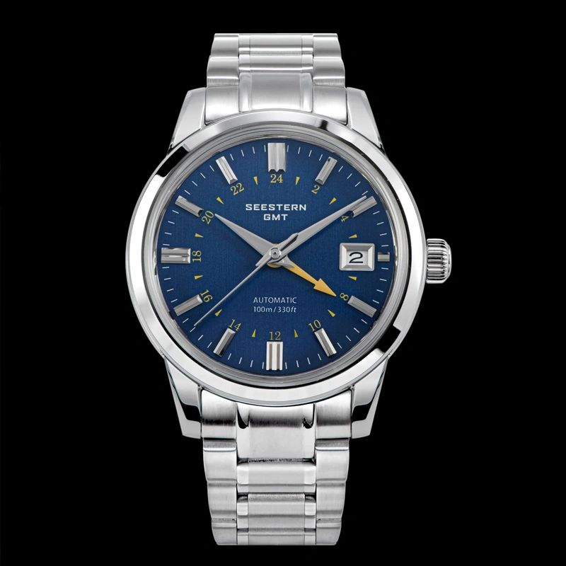 S446 Dark blue GMT Wristwatch 39.5 mm
