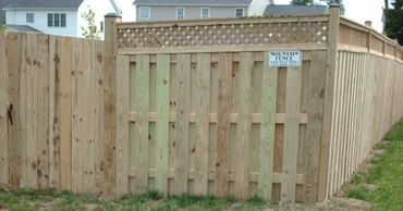 Board on Board with Lattice Top in Pressure Treated Pine