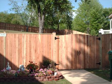 Solid Board Privacy with Cap Board in Cedar