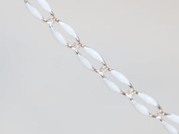 White enamel chain for permanent Jewelry 