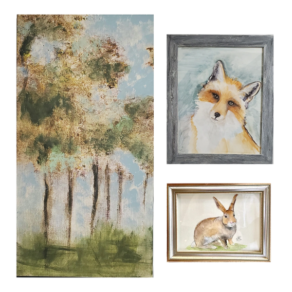 danielle lepore landscape and fox paintings