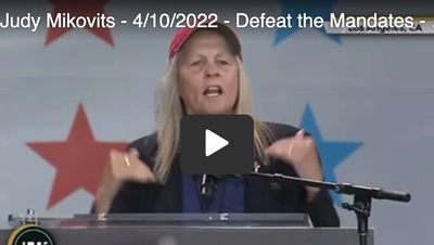 Dr Judy A Mikovits speaks at Defeat The Mandates