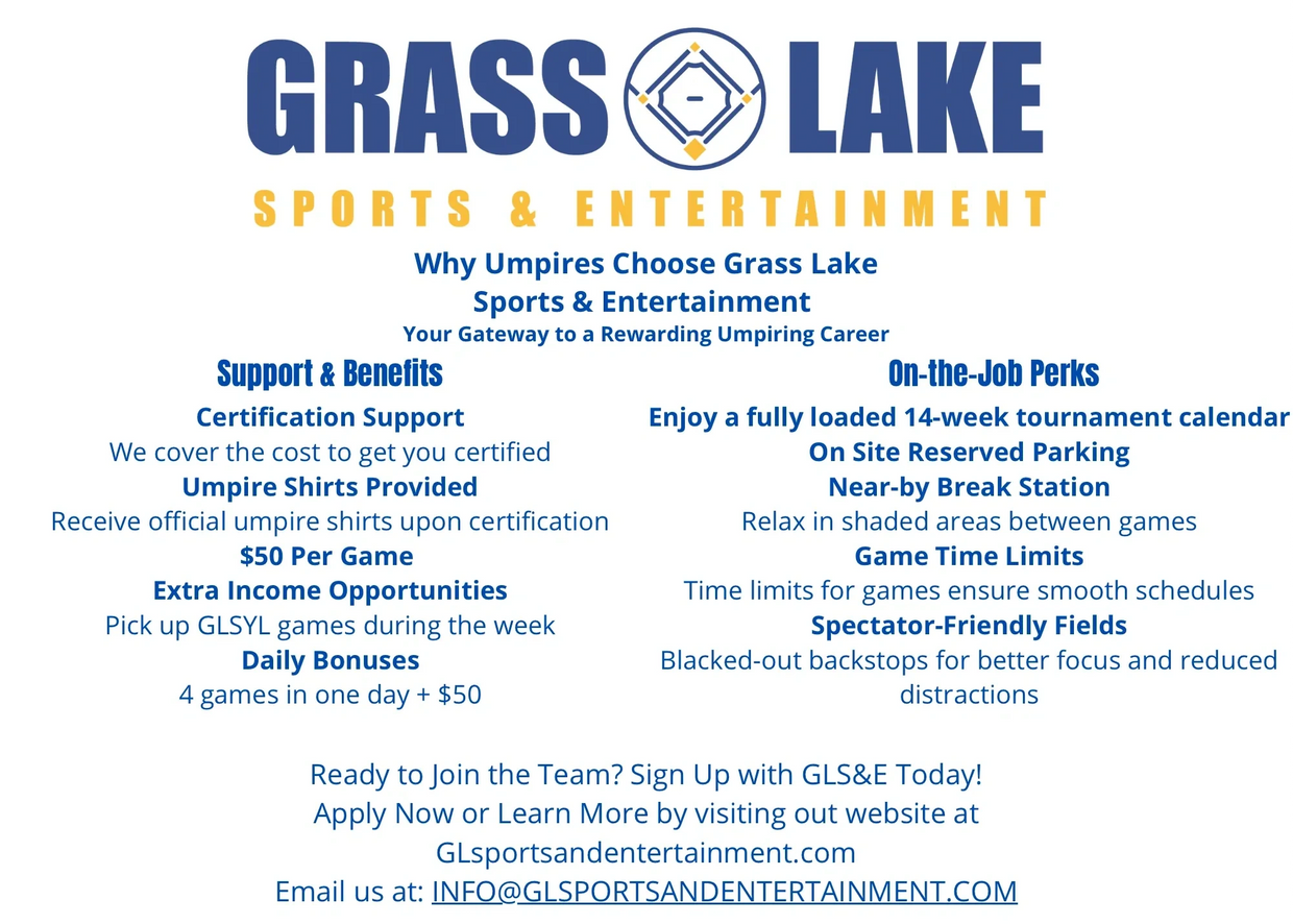 Umpire Opportunities Michigan
Youth Travel Baseball Tournaments
Youth Baseball Tournaments
Michigan