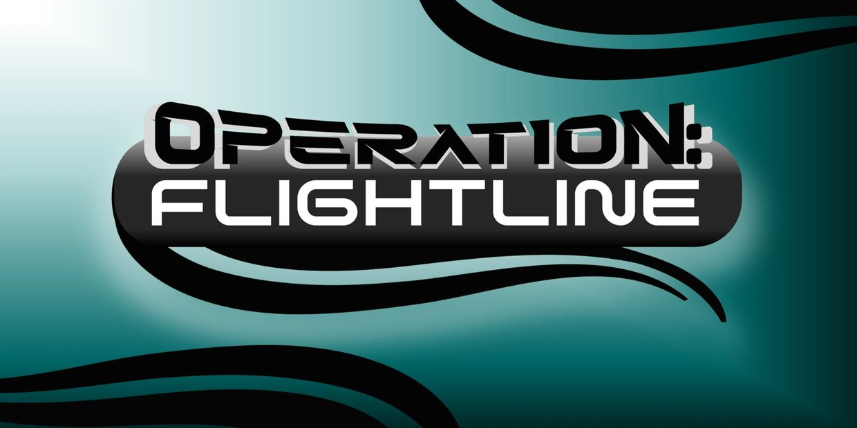 Logo with text 'Operation: Flightline'.