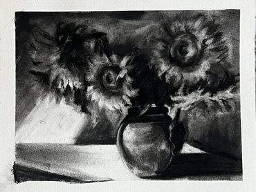 Charcoal Sunflowers- Available for purchase at Sacred Collective, Seal Beach, CA.