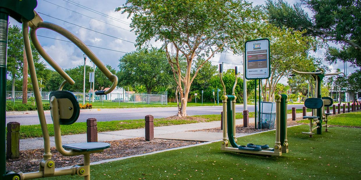 outdoor exercise zone Campbell park St Petersburg