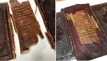 Spine restoration of an antique book