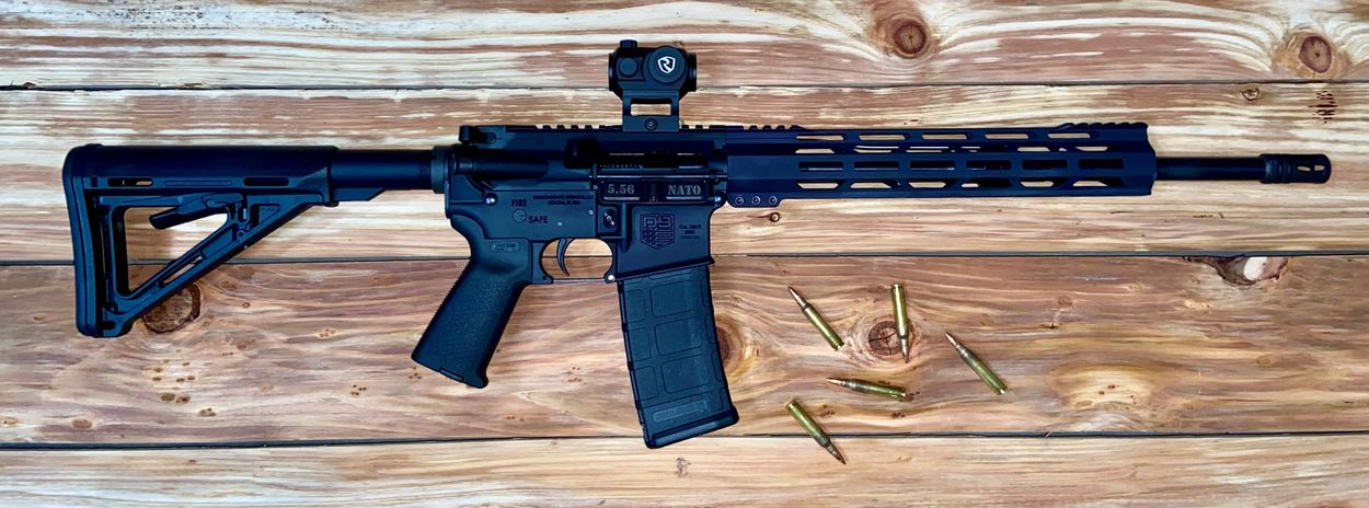 Diamondback Firearms DB15 chambered in 5.56 with Riton Optics 1 Tactix ARD red dot and 30 round PMAG