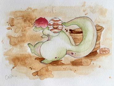 Coffee and Watercolor Painting