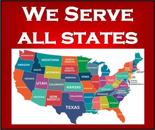 We Serve all 50 US states