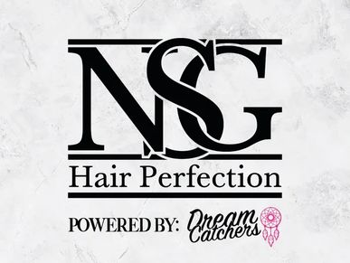 Logo for NSG Hair Perfection powered by Dream Catchers.