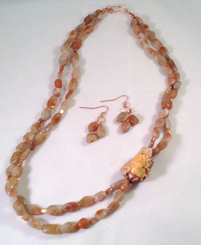Oregon Sun Stone Necklace Set $68.00