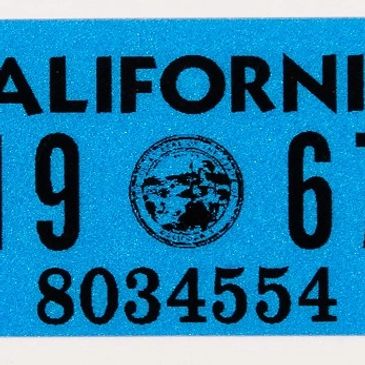 california registration stickers plates license
