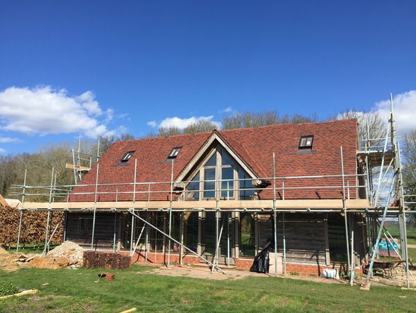 House with a new roof