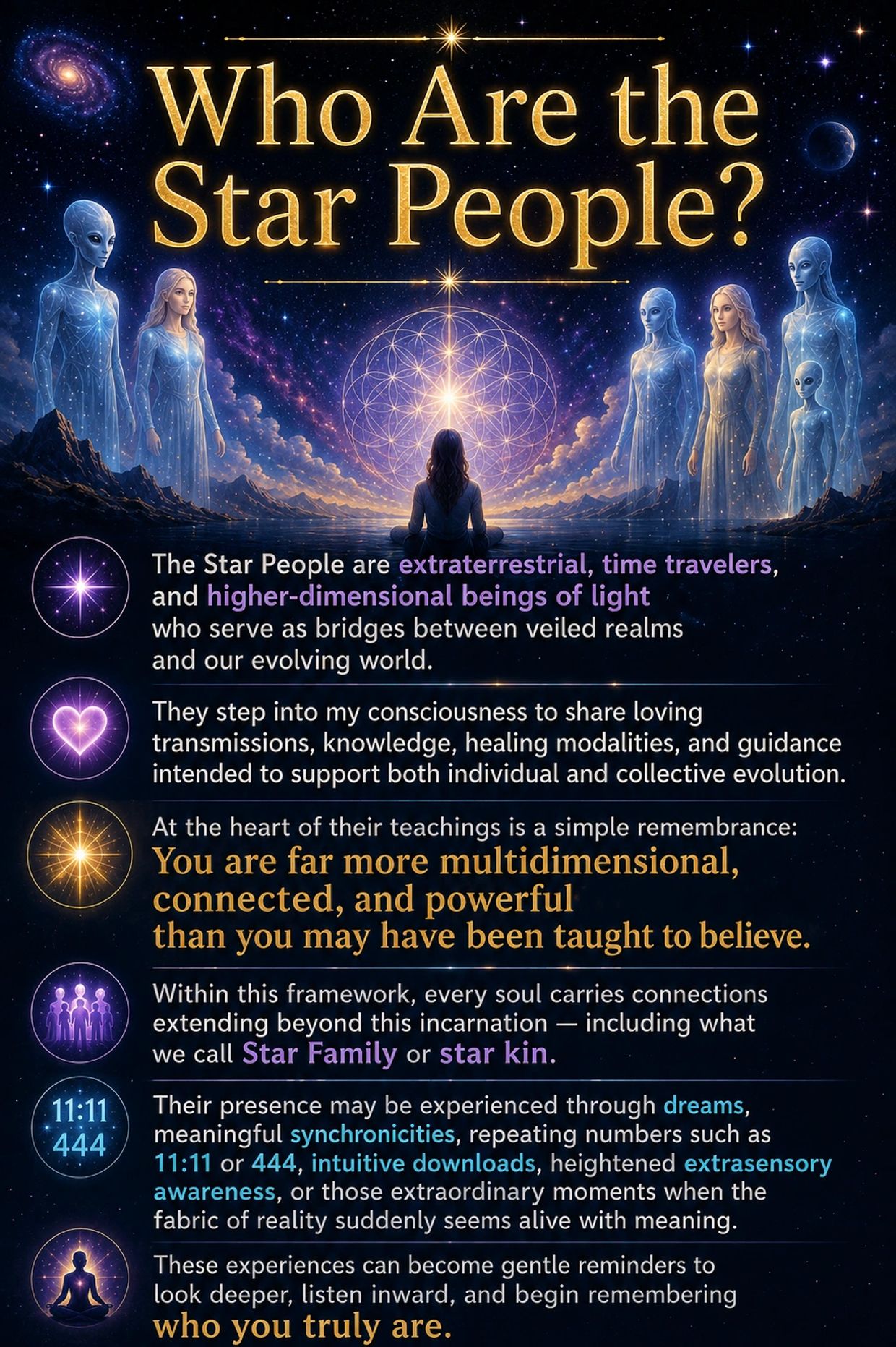 Explains who the Star People are and their spiritual significance.