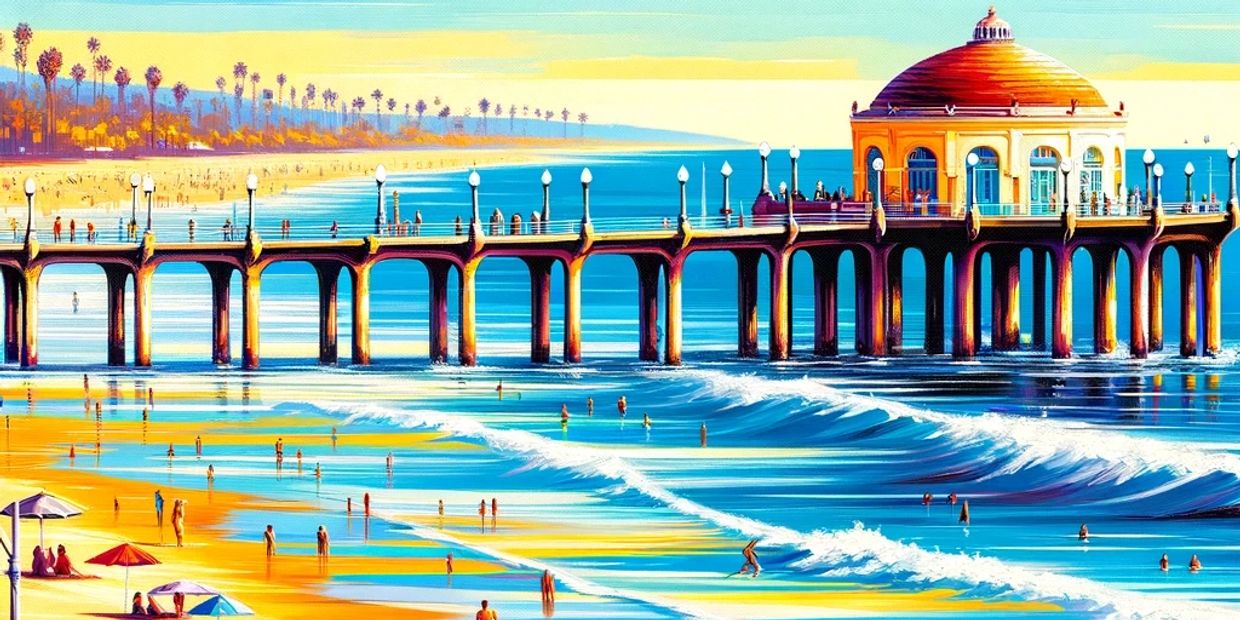 Manhattan Beach Pier Painting