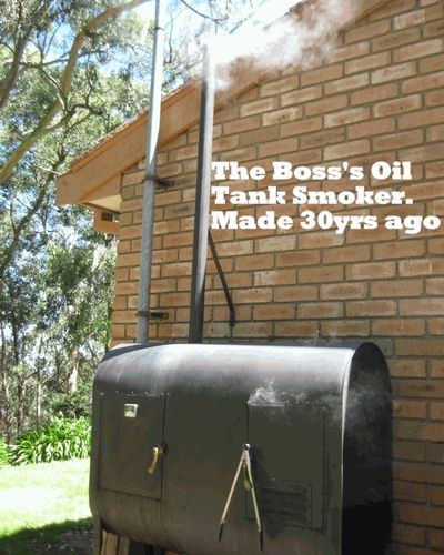 Home made oil tank Smoker
