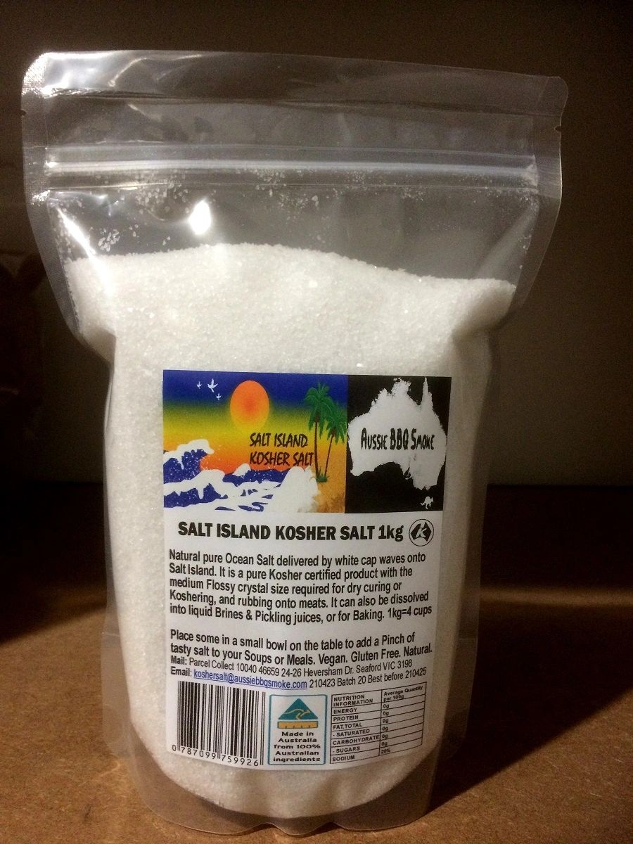 KOSHER SALT 1kg Aus made Pure Flossy Grade Natural Sea Salt