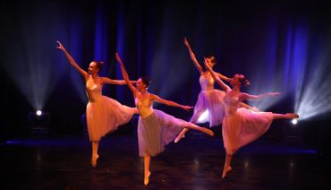 Fiona Henderson Dancers performing on stage at the Eastgate Theatre Peebles
