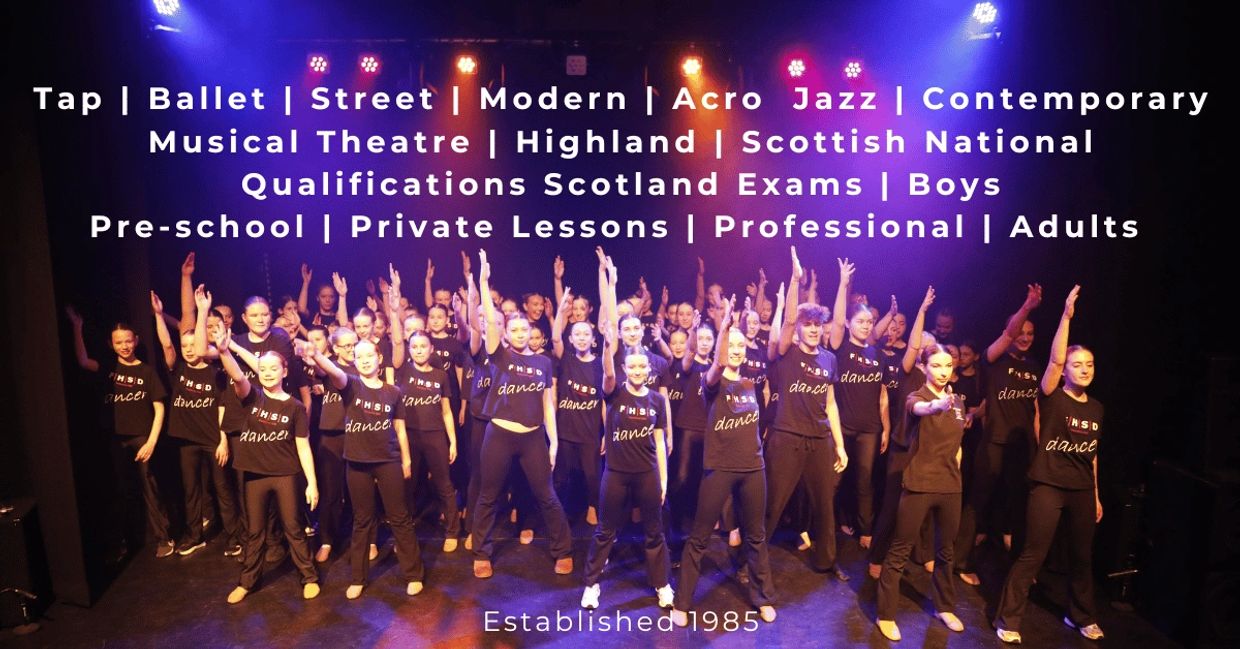 Fiona Henderson Dancers on stage in their dance show