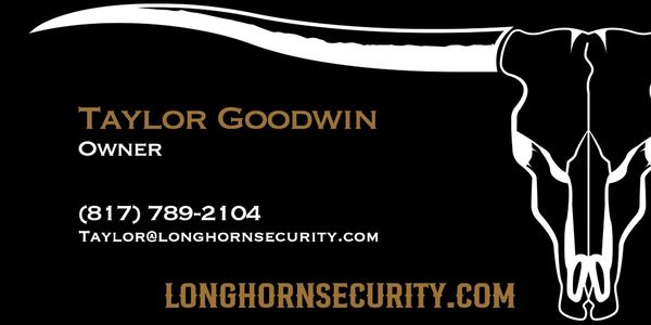 Taylor Goodwin, Owner of longhorn security. A gate operator, cctv, and fence install company. 