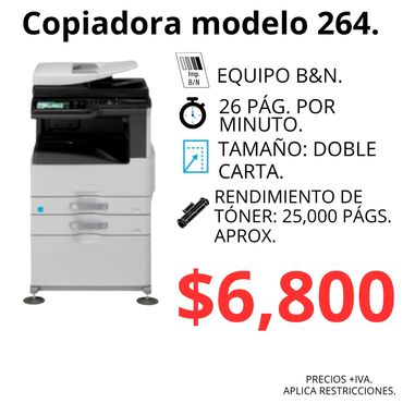 Copiadora blanco y negro alto volumen.