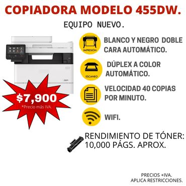 Venta de copiadora multifuncional blanco y negro en Guadalajara.