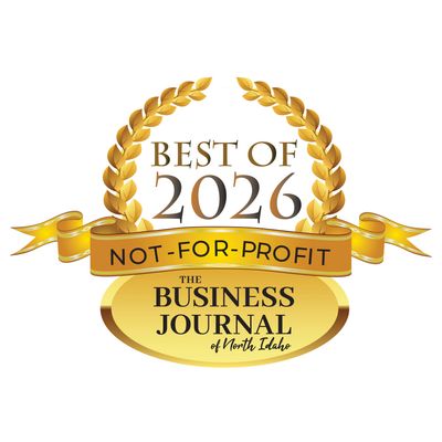 Gold emblem for Best of 2026 Not-for-Profit by The Business Journal of North Idaho.