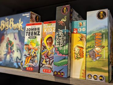 Selection of board games in our library